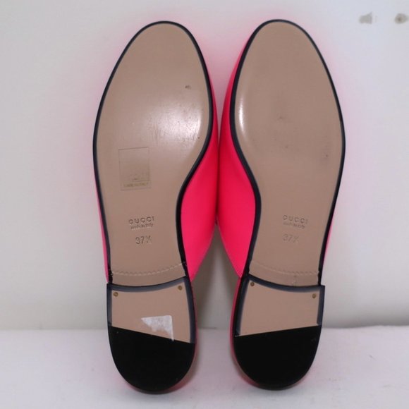 Gucci Princetown Loafer Mules Neon Pink Leather - Picture 12 of 12
